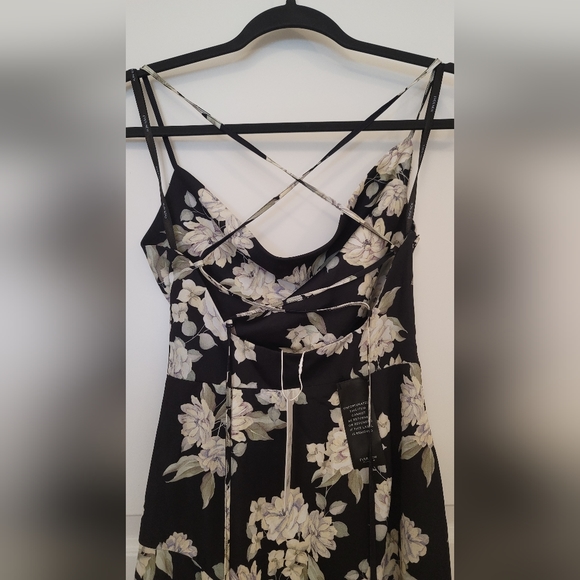 NWT Ever New black floral backless midi dress size 2 - Picture 6 of 9